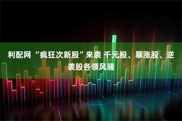 利配网 “疯狂次新股”来袭 千元股、暴涨股、逆袭股各领风骚