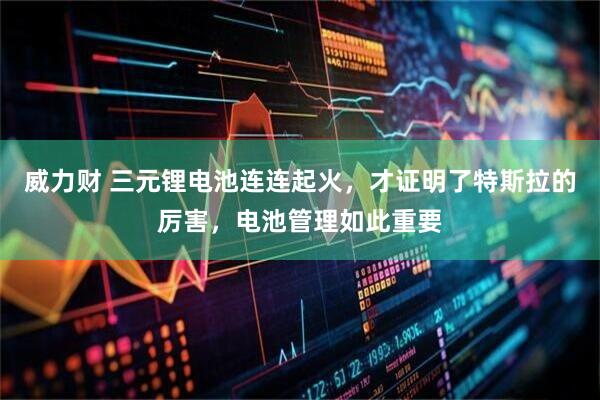 威力财 三元锂电池连连起火,才证明了特斯拉的厉害,电池管理如此重要